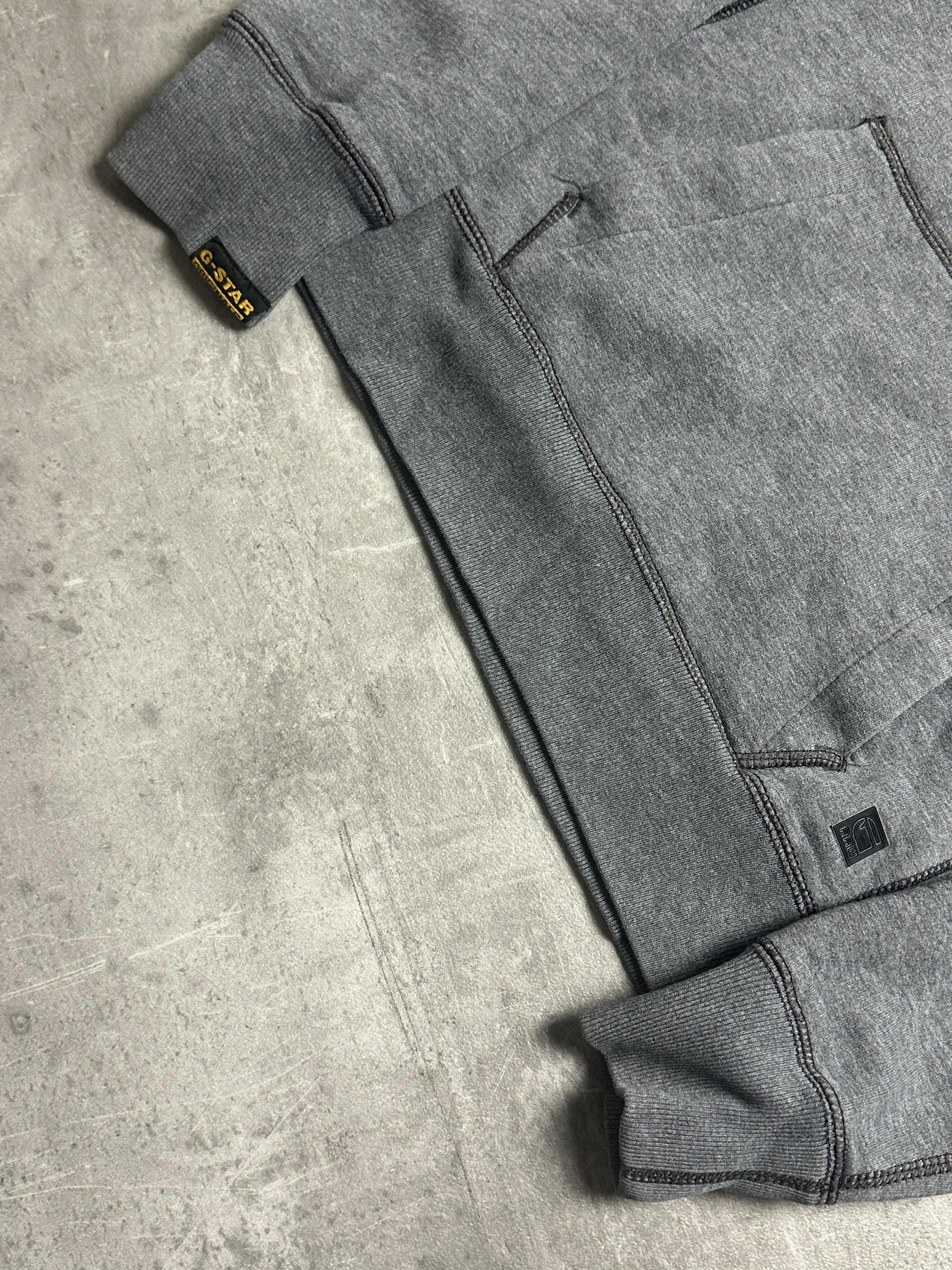 GREY VINTAGE G-STAR RAW HOODIE (W) - 2000s - S
