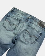 BLUE VINTAGE DIESEL INDUSTRIES RARE WASH STRAIGHT FIT DENIM JEANS