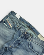 BLUE VINTAGE DIESEL INDUSTRIES RARE WASH STRAIGHT FIT DENIM JEANS