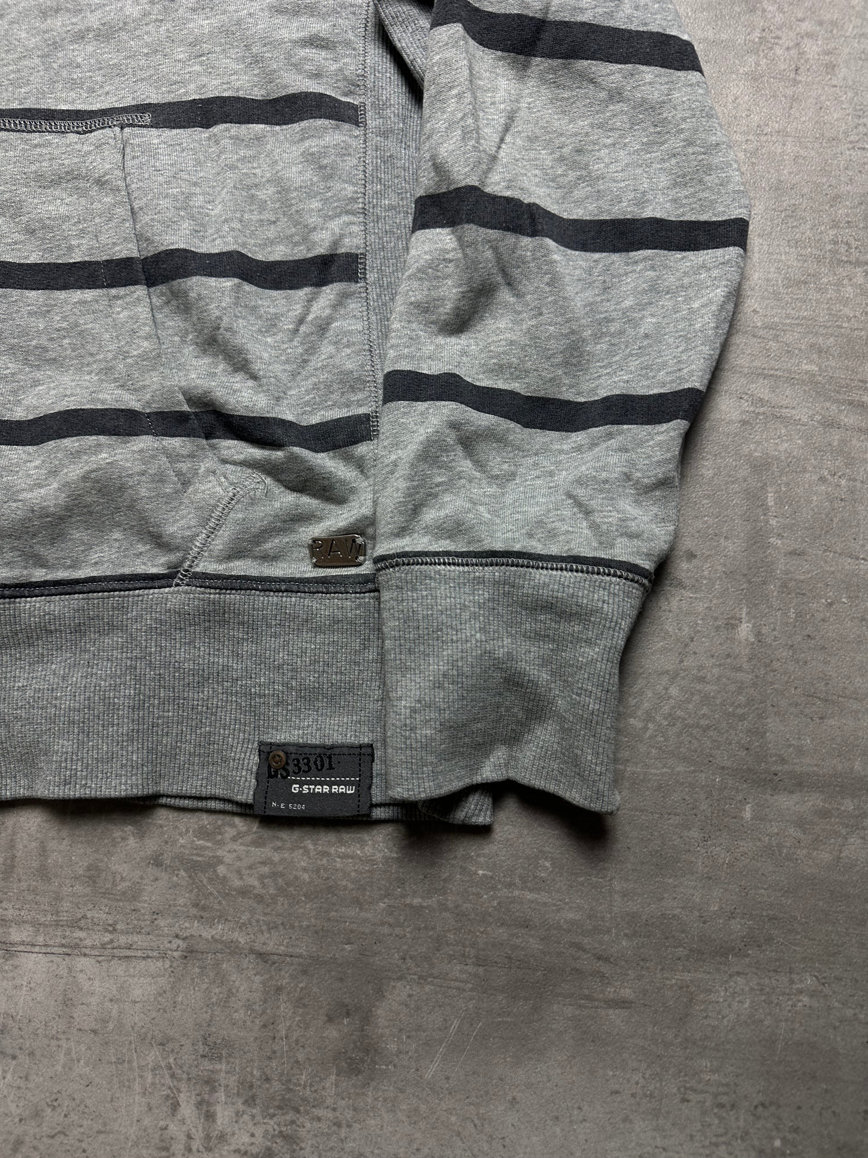 GREY VINTAGE G-STAR RAW HOODIE - M/L