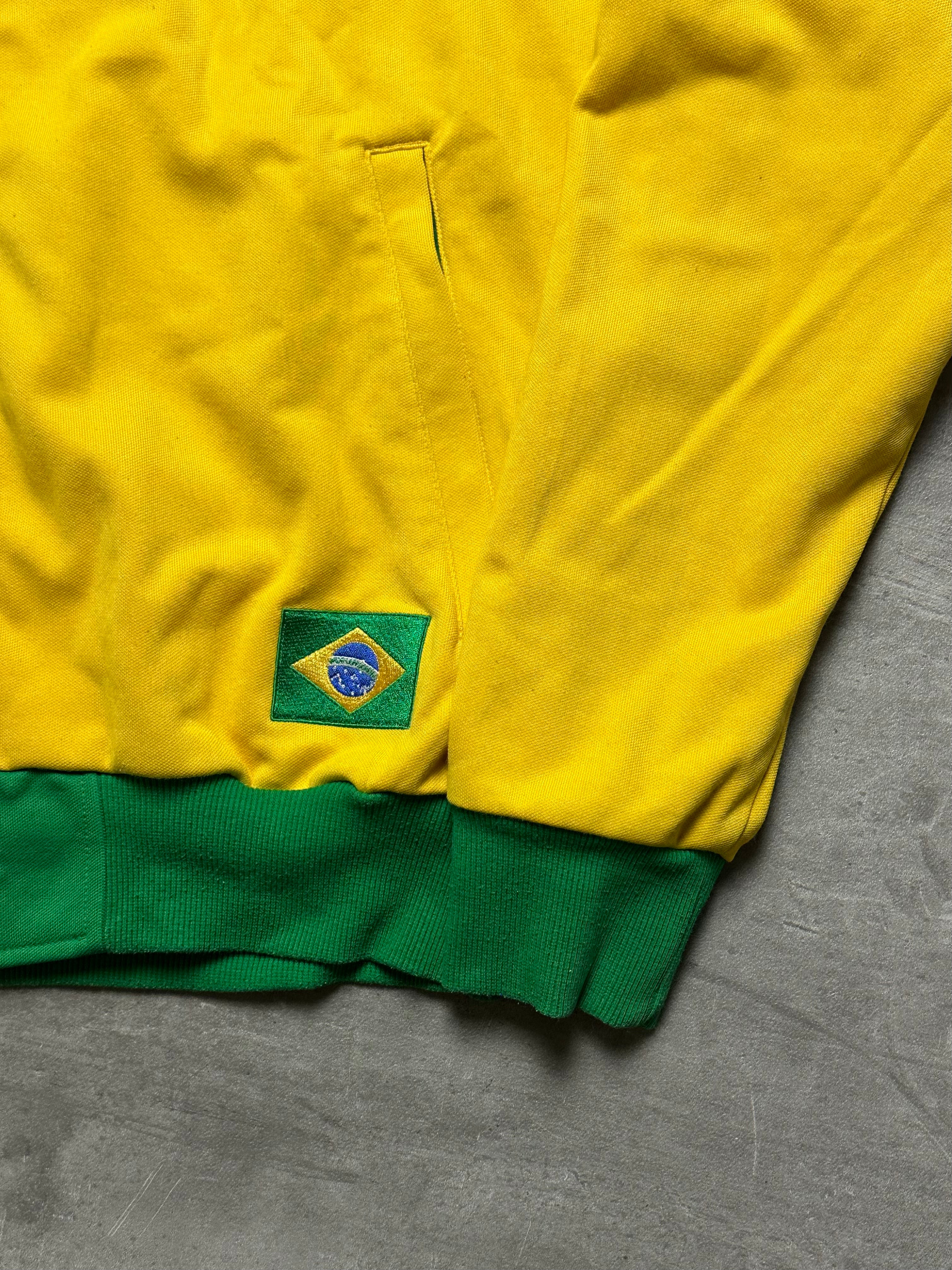 YELLOW/GREEN VINTAGE ADIDAS RIO DE JANEIRO TRACK JACKET VERY RARE - 2000s - L/XL