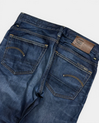 NAVY VINTAGE G-STAR RAW SELVEDGE STRAIGHT BOOTCUT DENIM JEANS