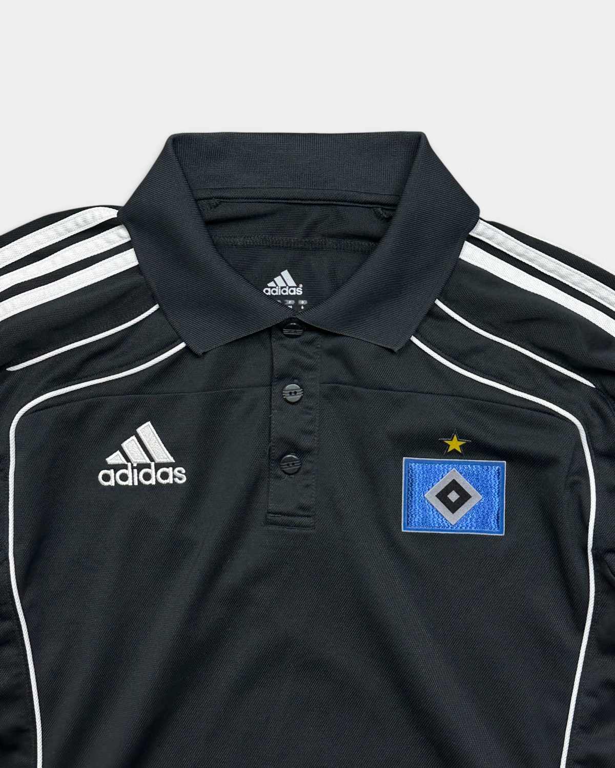 BLACK VINTAGE ADIDAS RETRO HSV POLOSHIRT