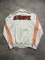WHITE/ORANGE VINTAGE ADIDAS ST. TROPEZ TRACK JACKET RARE - 2000s - M/L