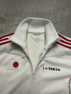 WHITE/RED VINTAGE ADIDAS I LOVE TOKYO TRACKJACKET VERY RARE - 2000s - M/L
