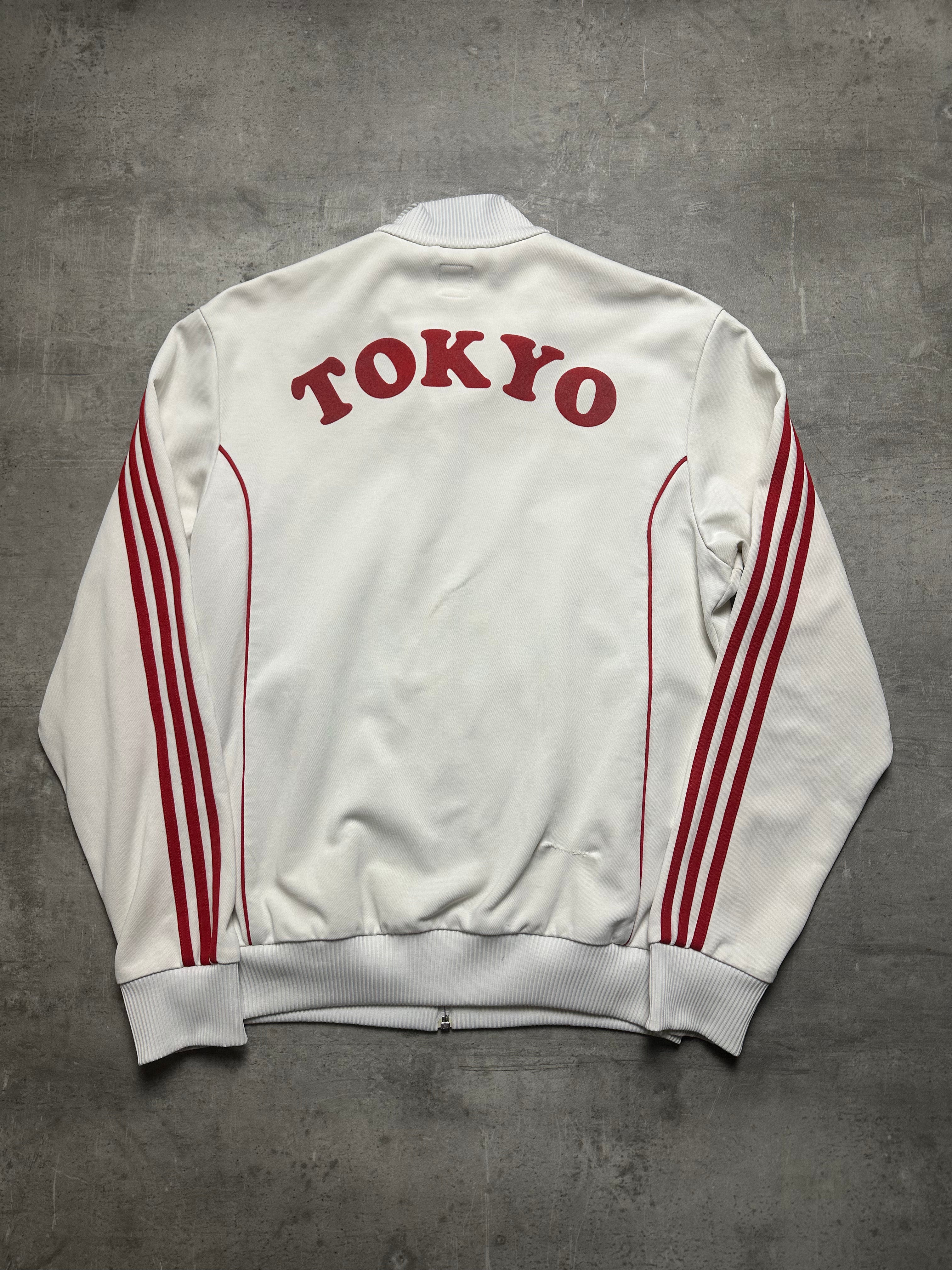 WHITE/RED VINTAGE ADIDAS I LOVE TOKYO TRACKJACKET VERY RARE - 2000s - M/L