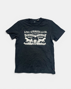 BLACK VINTAGE LEVIS JEANS RARE T-SHIRT TOP