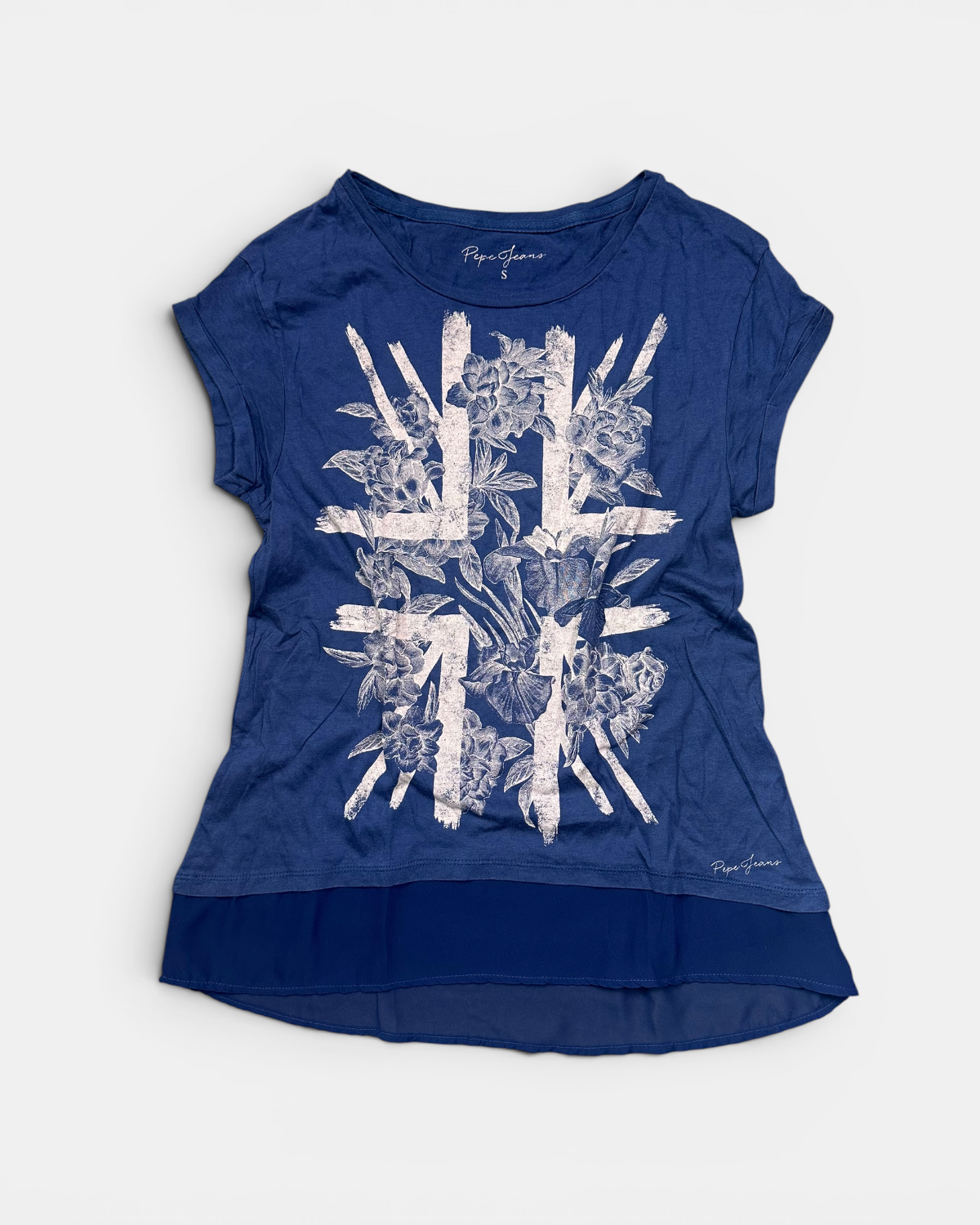 NAVY VINTAGE PEPE JEANS UK RARE TOP