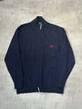 BLUE FRED PERRY ZIP KNIT - S/M