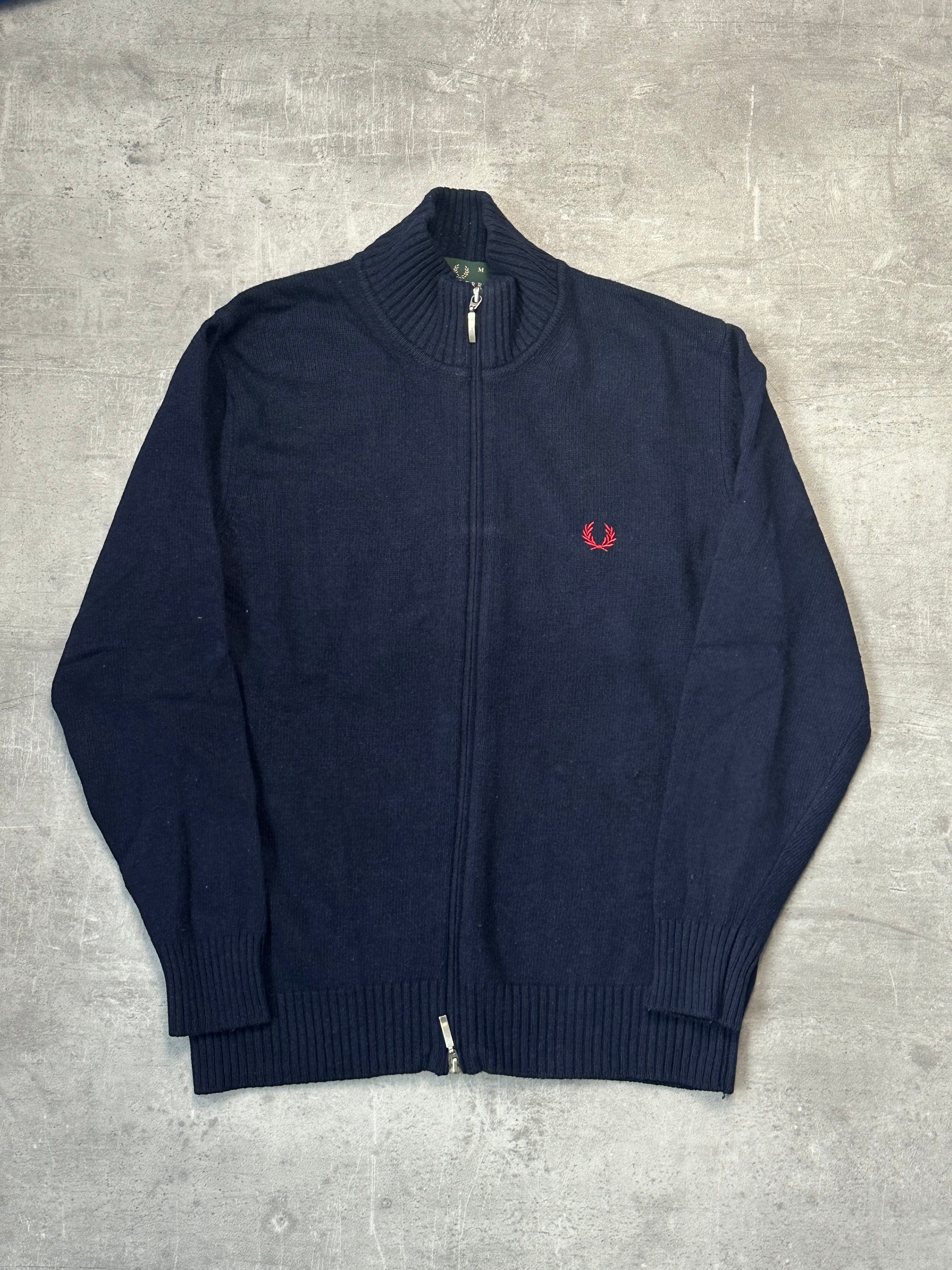 BLUE FRED PERRY ZIP KNIT - S/M