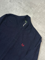BLUE FRED PERRY ZIP KNIT - S/M