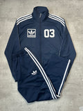 BLUE/WHITE VINTAGE ADIDAS FIREBIRD TRACKSUIT - 2000s - L