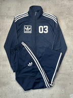 BLUE/WHITE VINTAGE ADIDAS FIREBIRD TRACKSUIT - 2000s - L