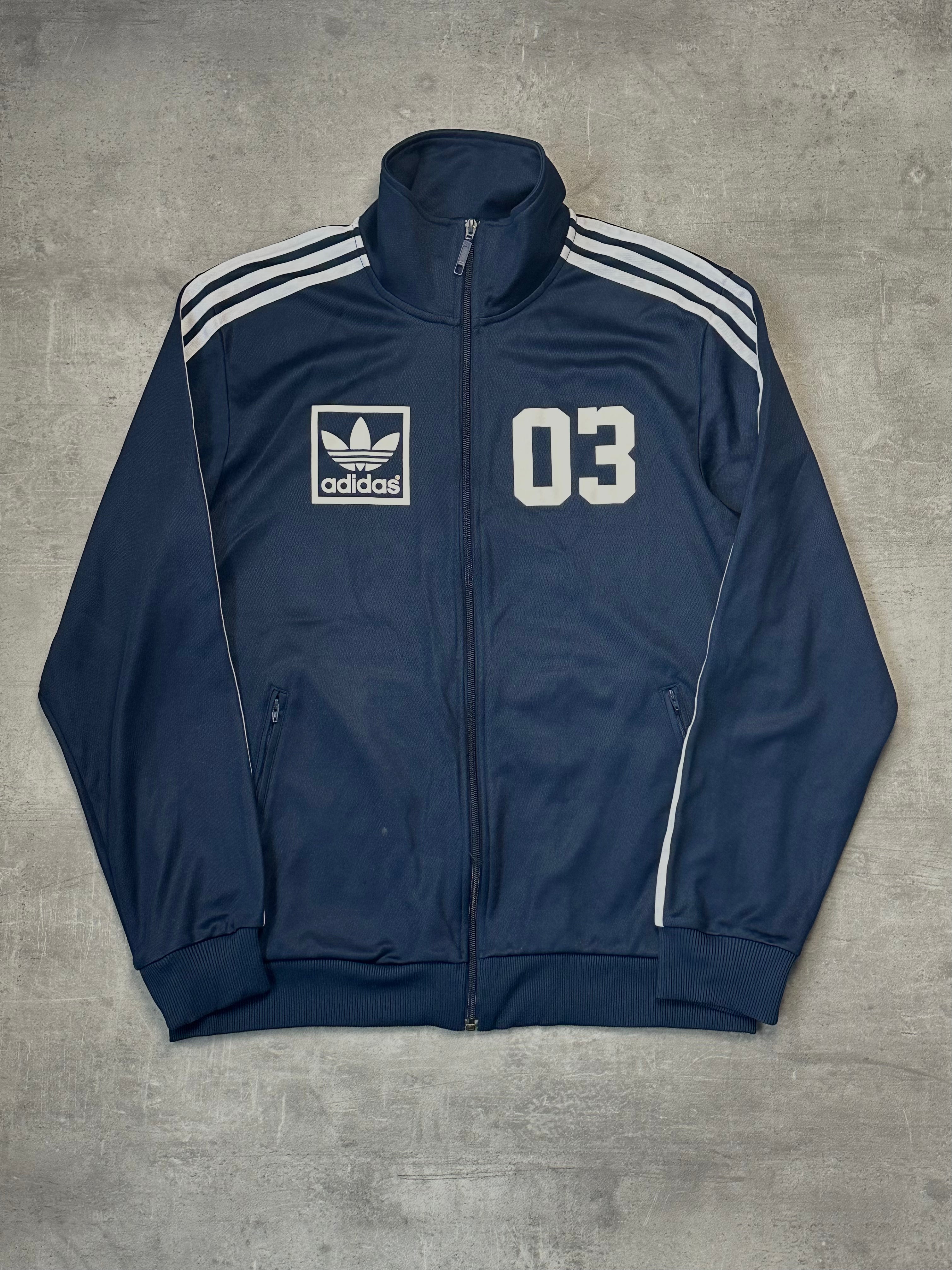 BLUE/WHITE VINTAGE ADIDAS FIREBIRD TRACKSUIT - 2000s - L