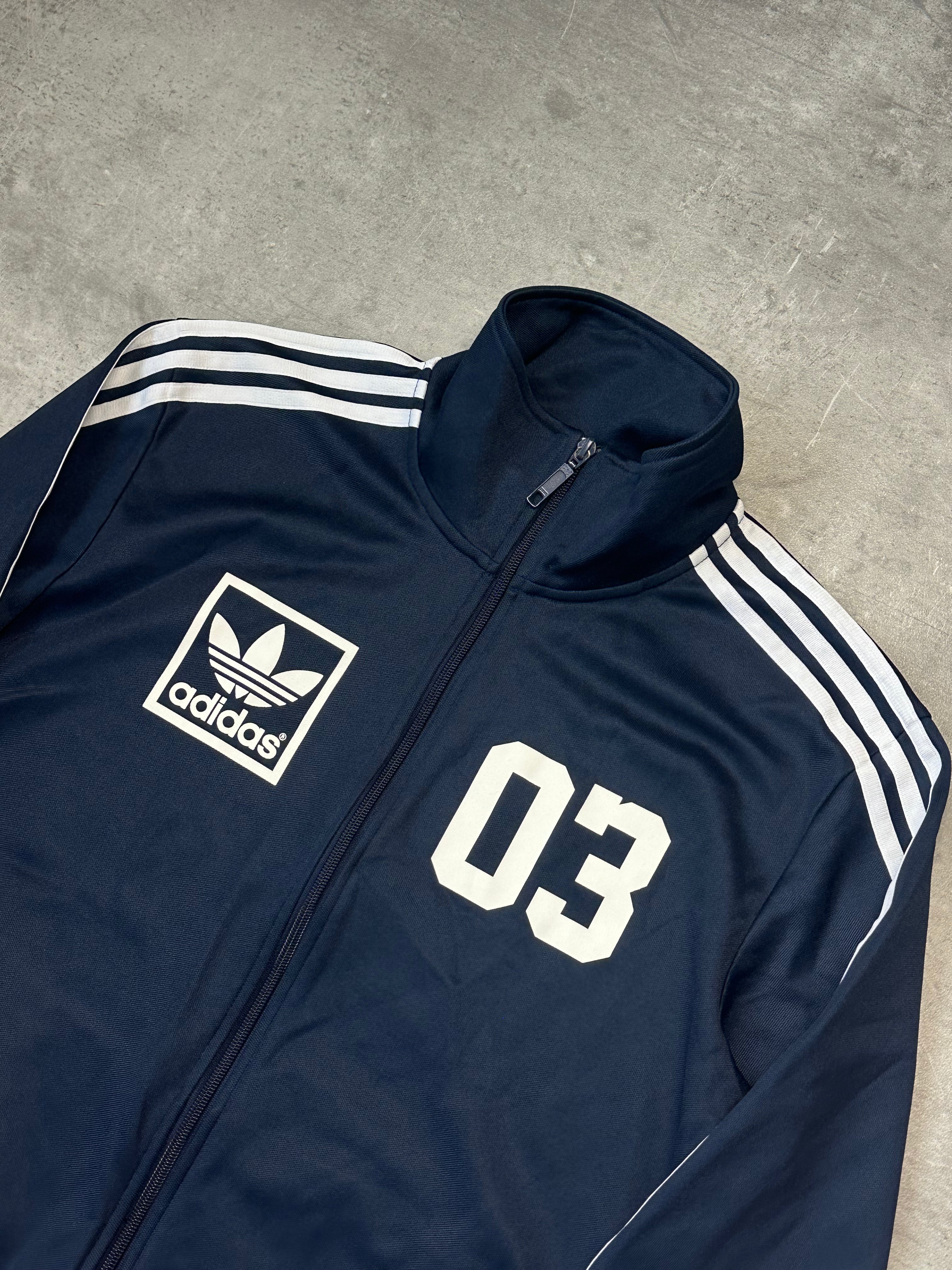 BLUE/WHITE VINTAGE ADIDAS FIREBIRD TRACKSUIT - 2000s - L