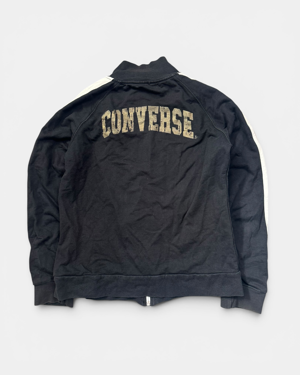 BLACK/WHITE VINTAGE CONVERSE RARE ZIP TRACKJACKET (W)