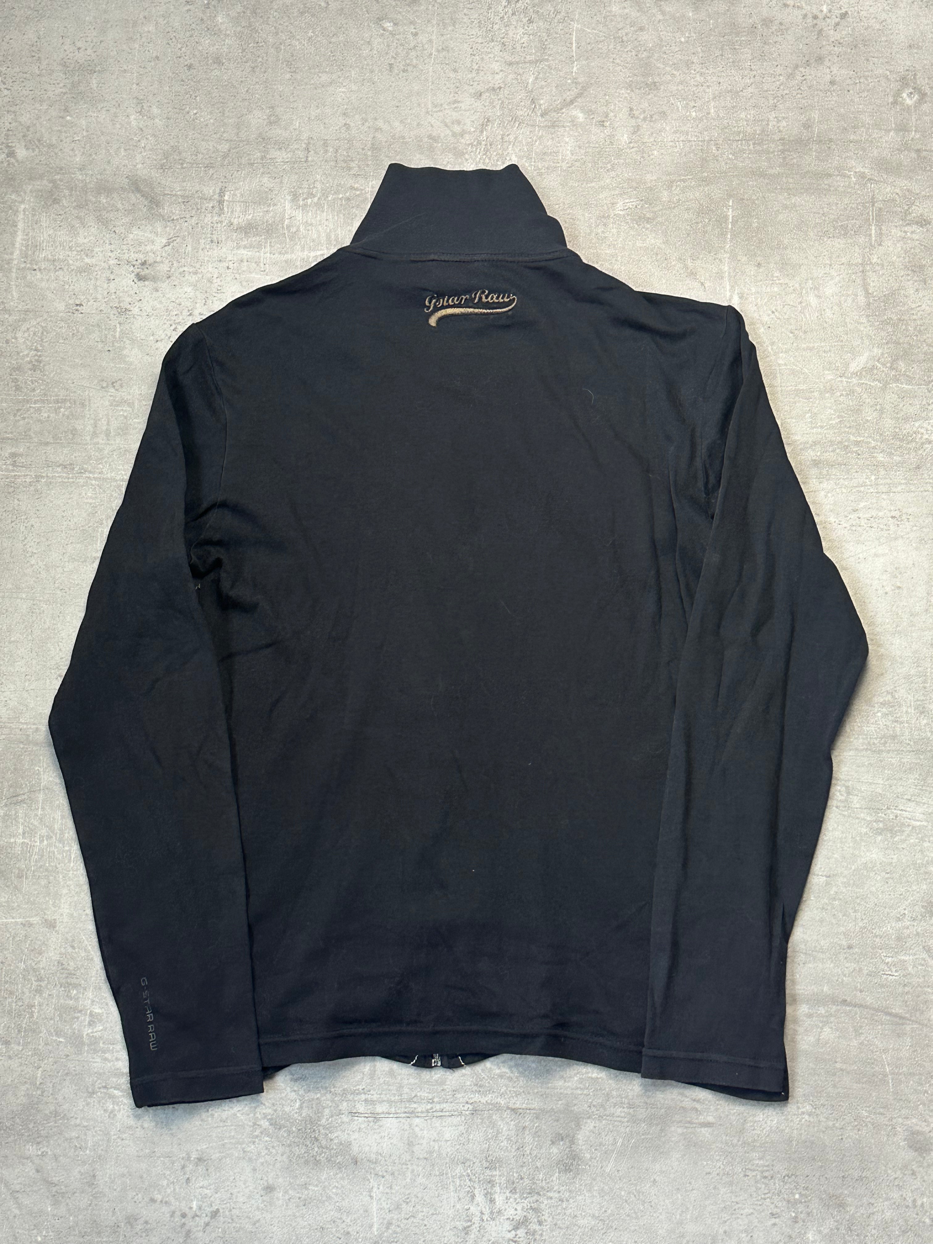 BLACK VINTAGE G-STAR RAW ZIP SWEATER - 2000s - L