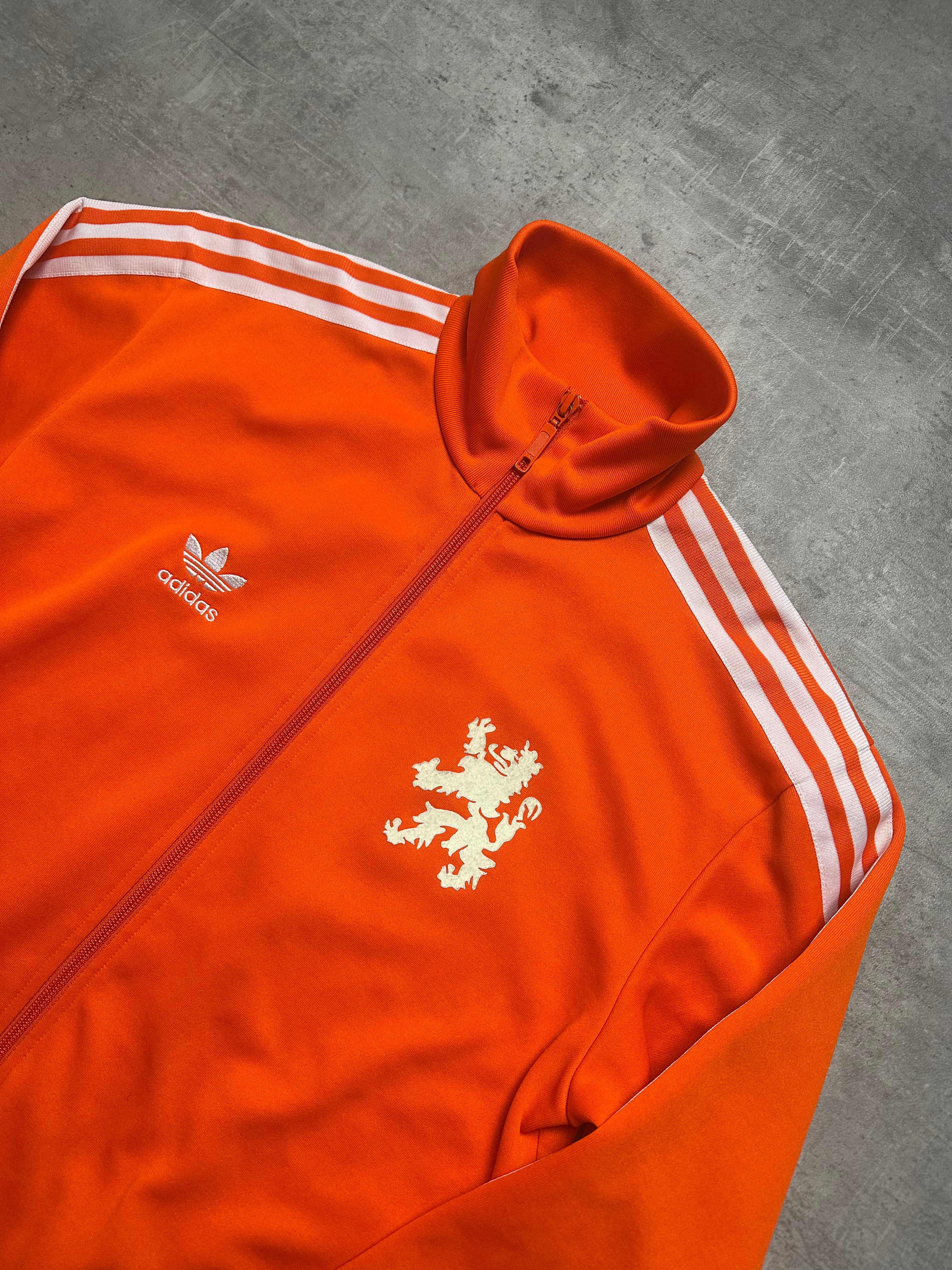 ORANGE VINTAGE ADIDAS NETHERLANDS TRACK JACKET VERY RARE - 2000s - S/M