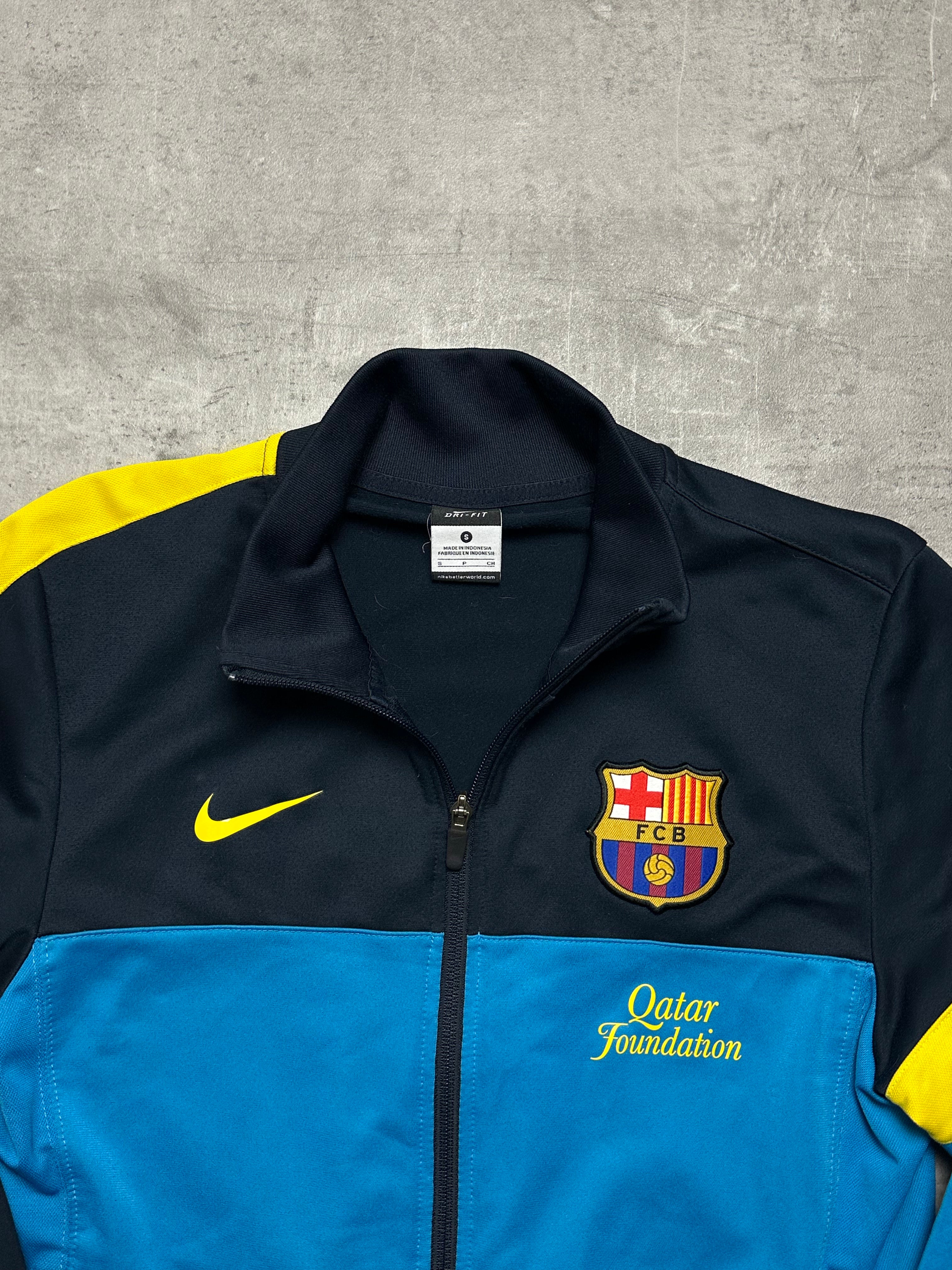 BLACK/BLUE VINTAGE NIKE FC BARCELONA TRACKJACKET - 2000s - S/M