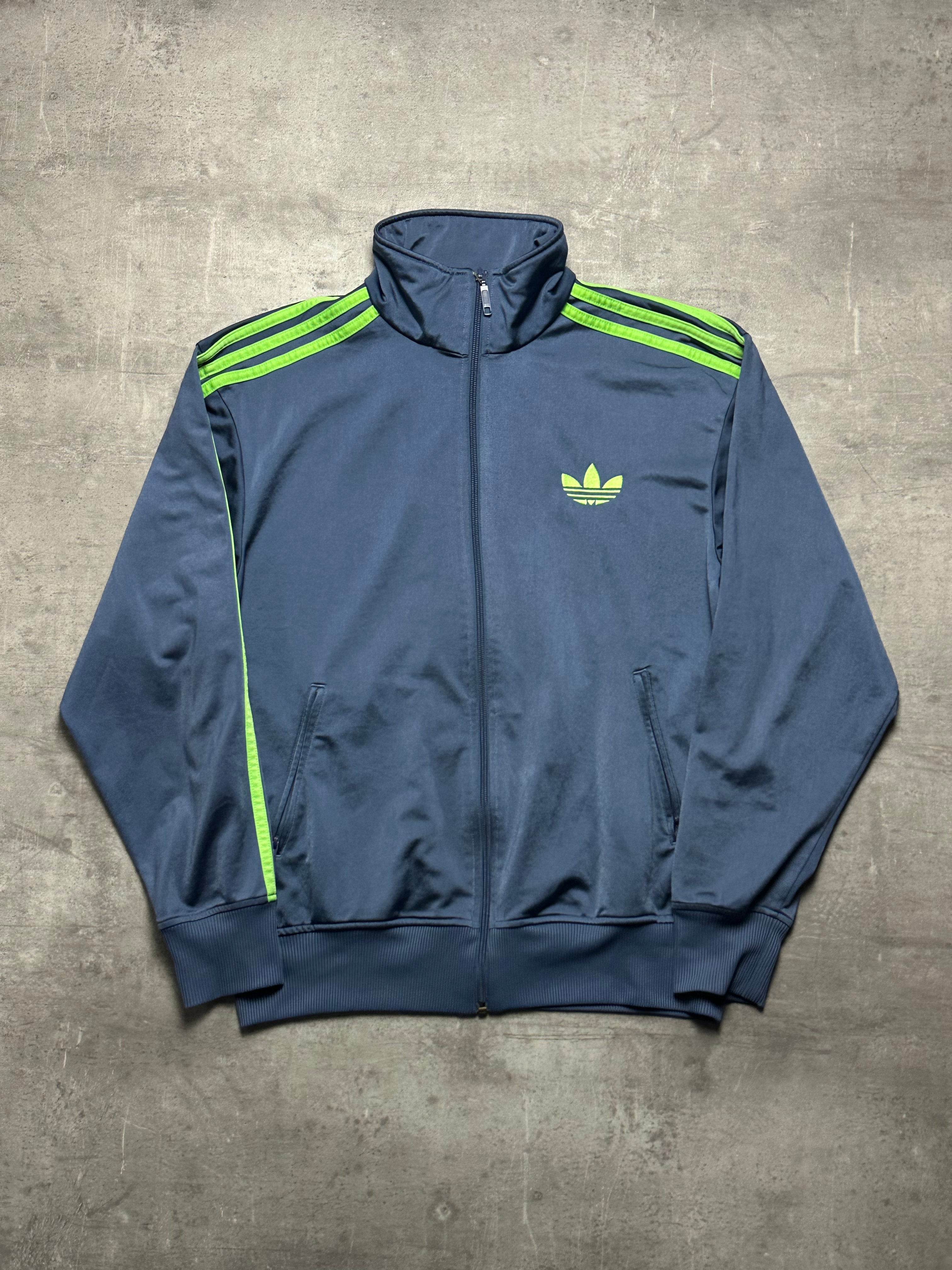 BLUE/GREEN VINTAGE ADIDAS FIREBIRD TRACK JACKET - 2000s - M/L