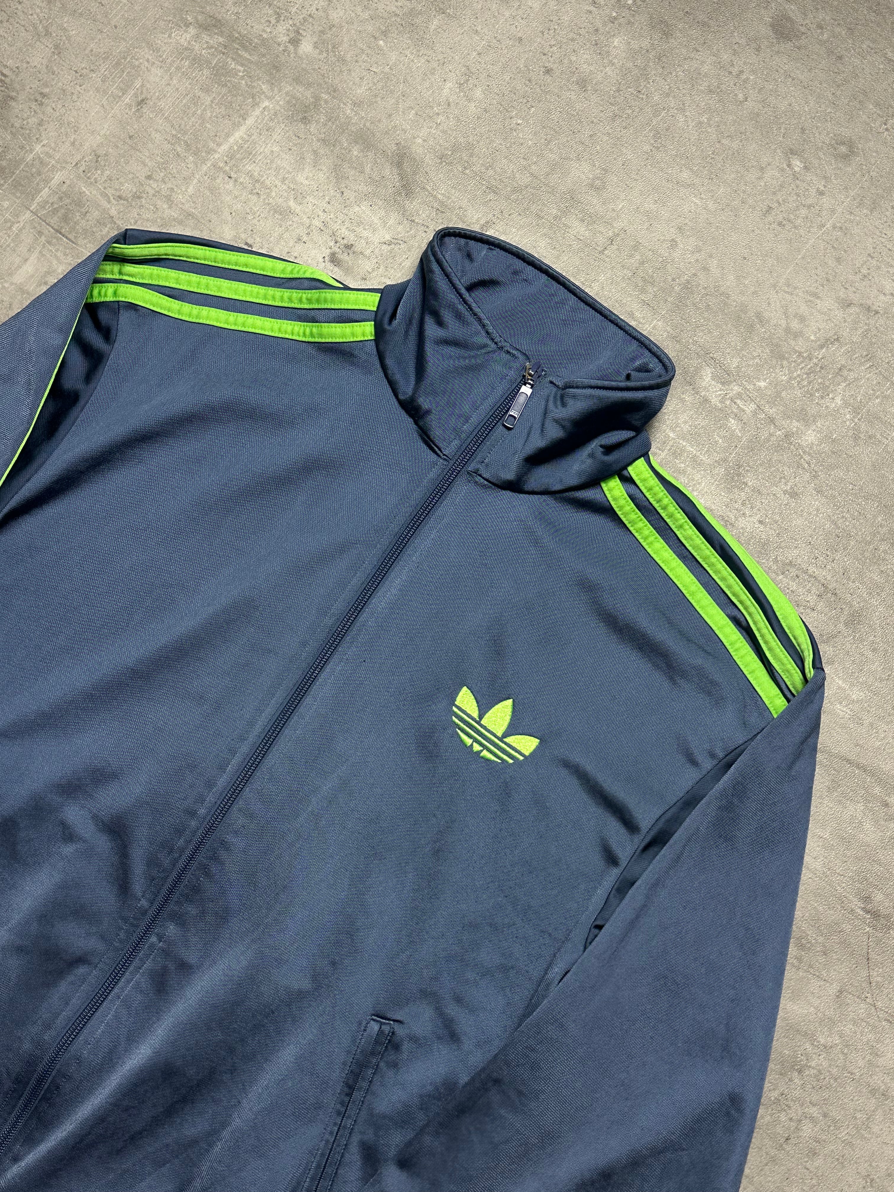 BLUE/GREEN VINTAGE ADIDAS FIREBIRD TRACK JACKET - 2000s - M/L