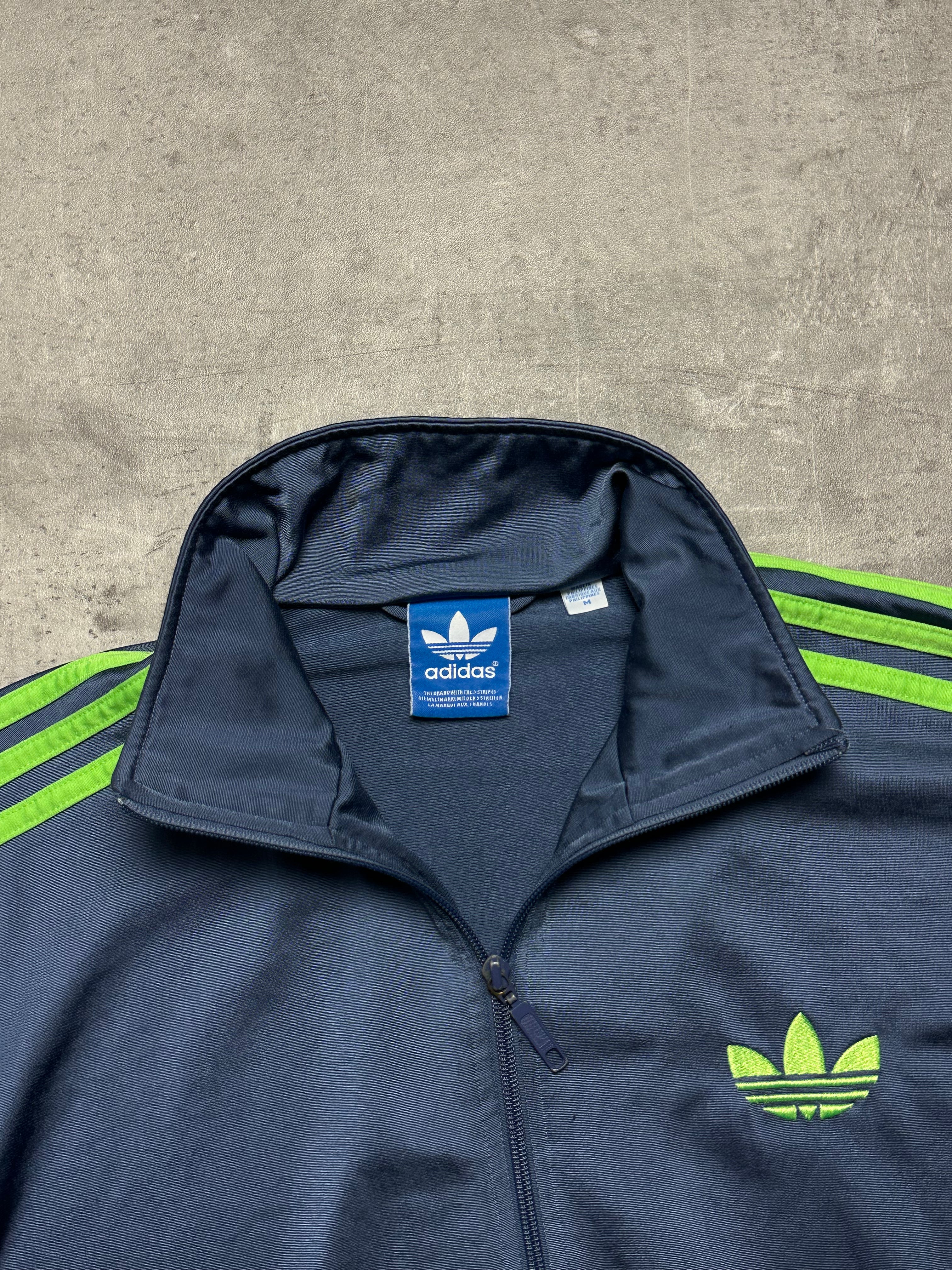 BLUE/GREEN VINTAGE ADIDAS FIREBIRD TRACK JACKET - 2000s - M/L
