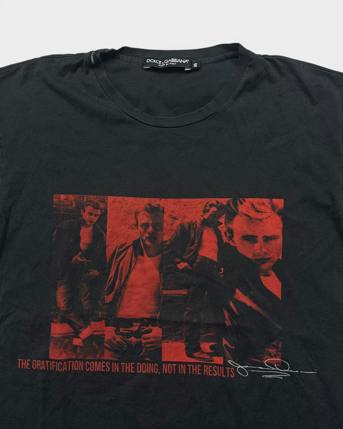 BLACK/RED VINTAGE DOLCE & GABANNA PRINT T-SHIRT