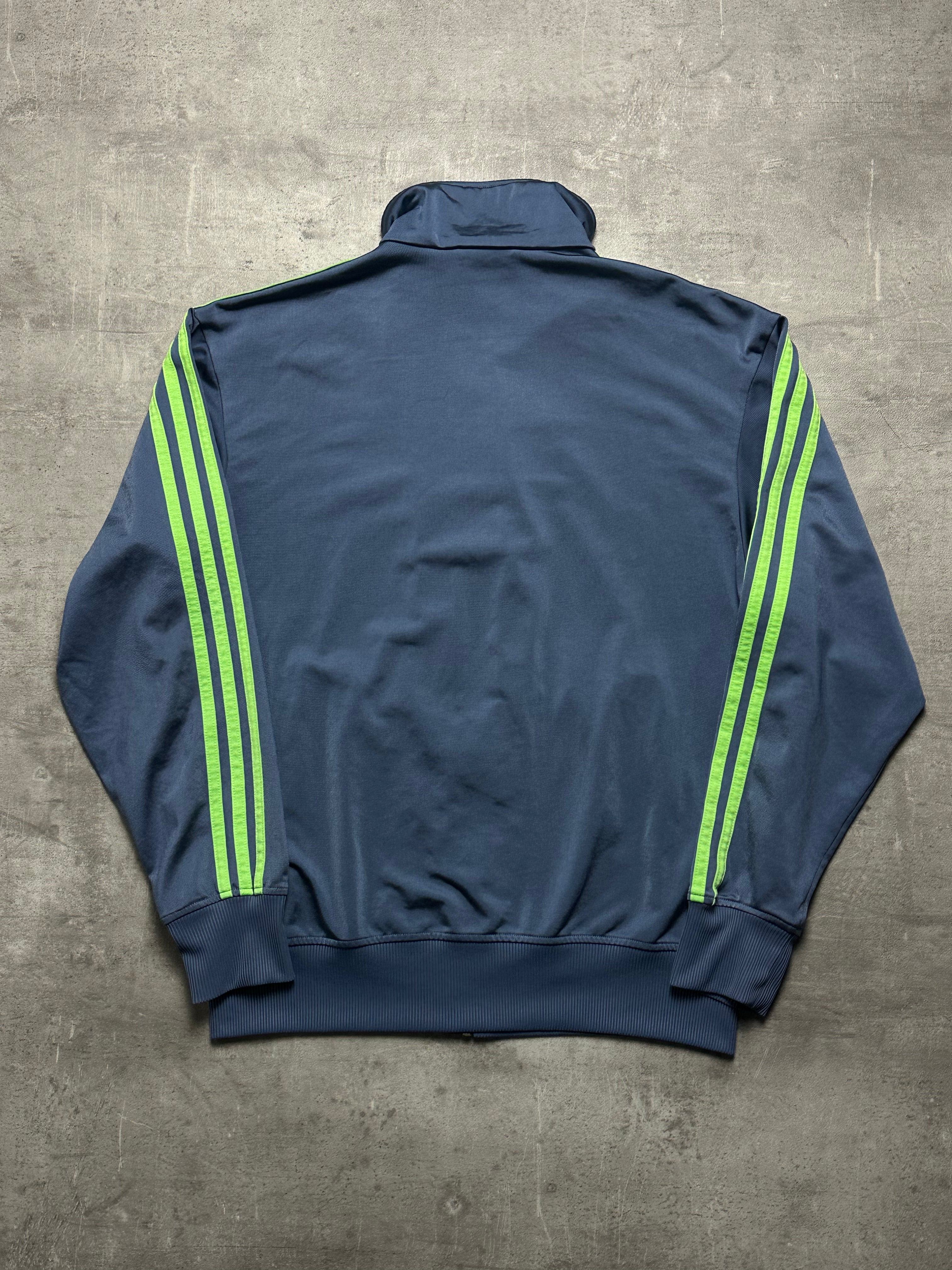 BLUE/GREEN VINTAGE ADIDAS FIREBIRD TRACK JACKET - 2000s - M/L
