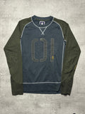 KHAKI VINTAGE G-STAR RAW KNIT PULLOVER RARE - 2000s - M/L