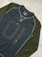 KHAKI VINTAGE G-STAR RAW KNIT PULLOVER RARE - 2000s - M/L