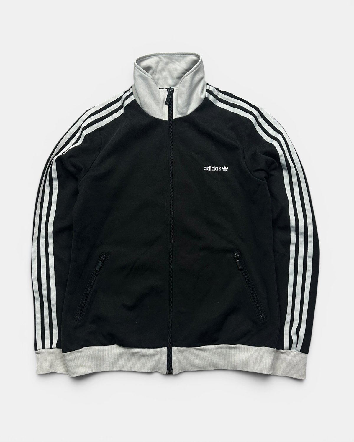 BLACK/WHITE VINTAGE ADIDAS RETRO FIREBIRD TRACKJACKET (W)