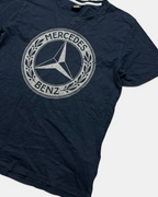 NAVY VINTAGE MERCEDES BENZ PRINT T-SHIRT