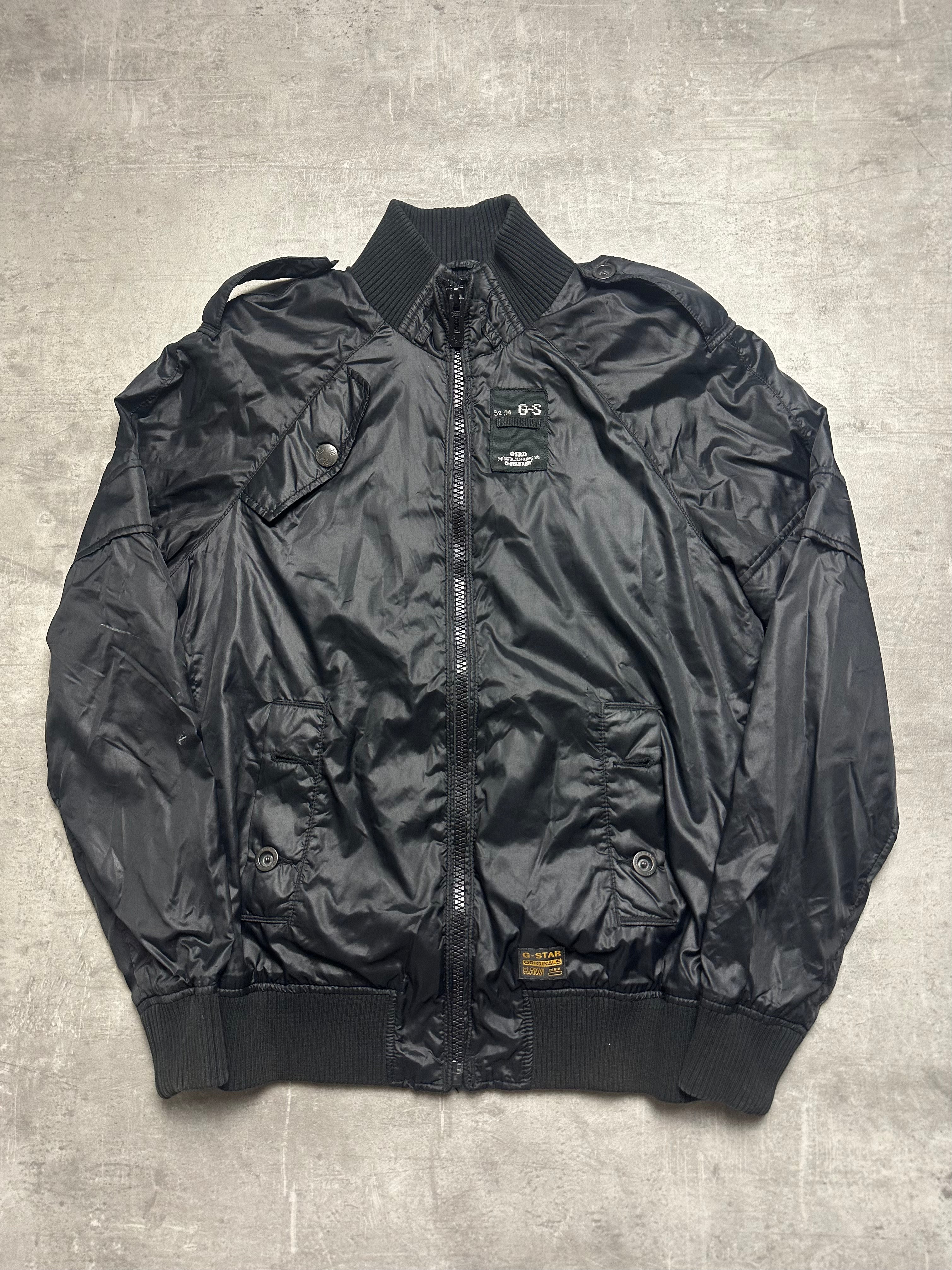 BLACK VINTAGE G-STAR RAW MILITARY JACKET - 2000s - M