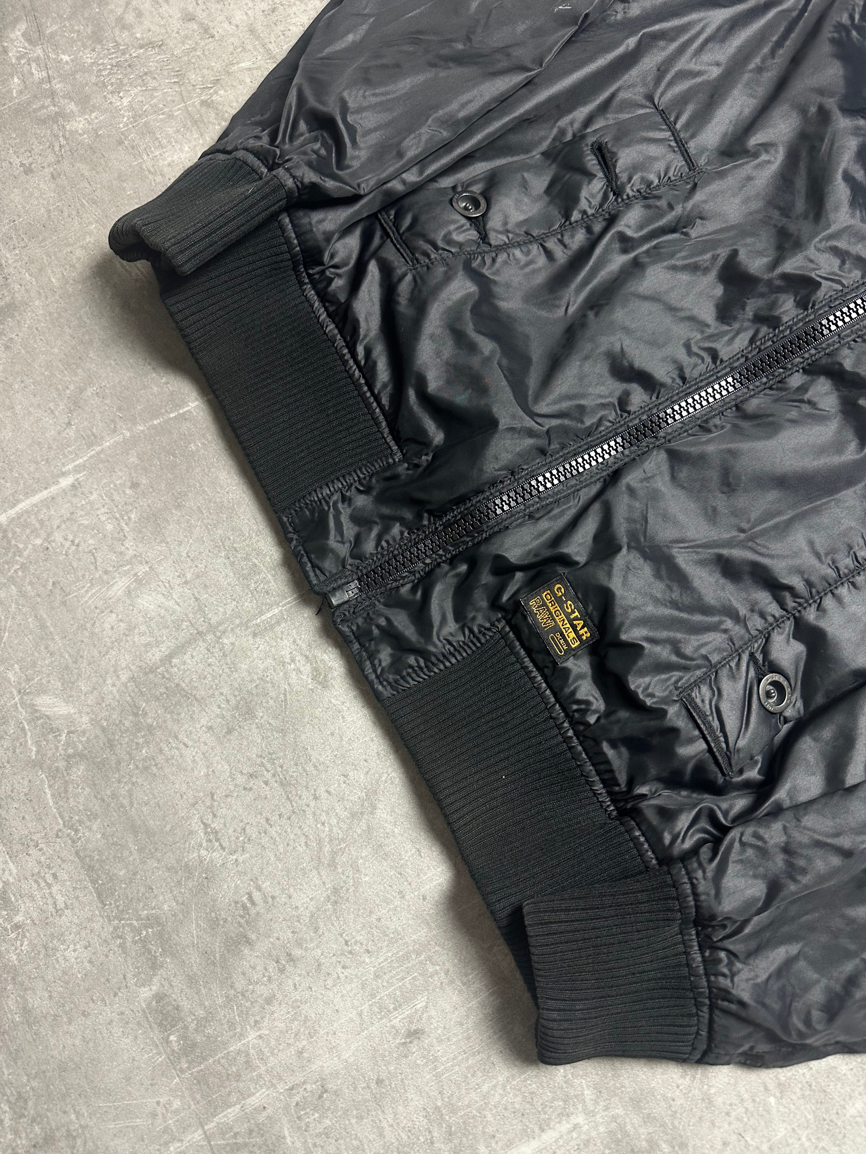 BLACK VINTAGE G-STAR RAW MILITARY JACKET - 2000s - M