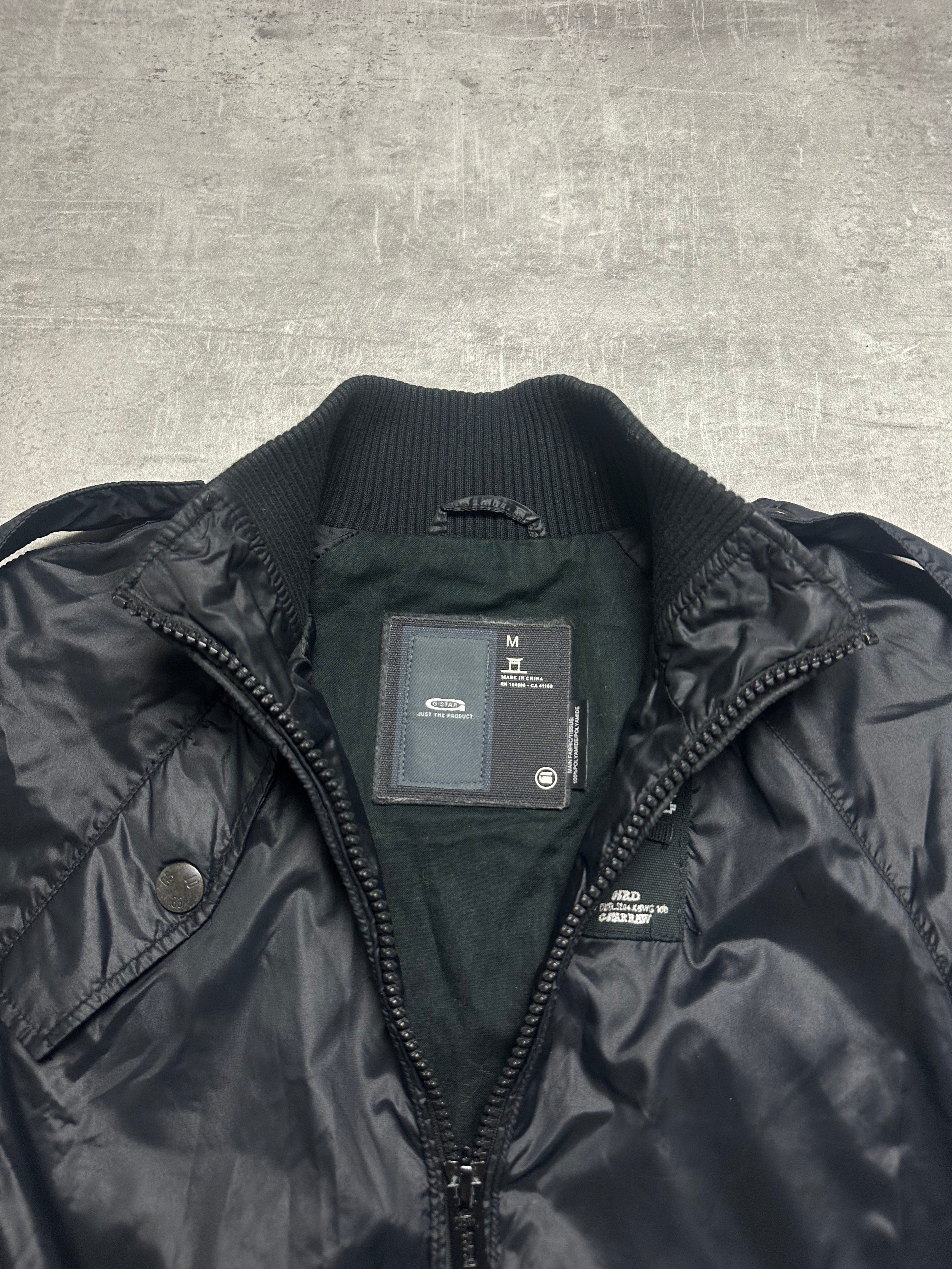 BLACK VINTAGE G-STAR RAW MILITARY JACKET - 2000s - M