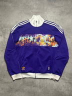 PURPLE/WHITE VINTAGE ADIDAS LOS ANGELES TRACK JACKET VERY RARE - 2000s - L/XL