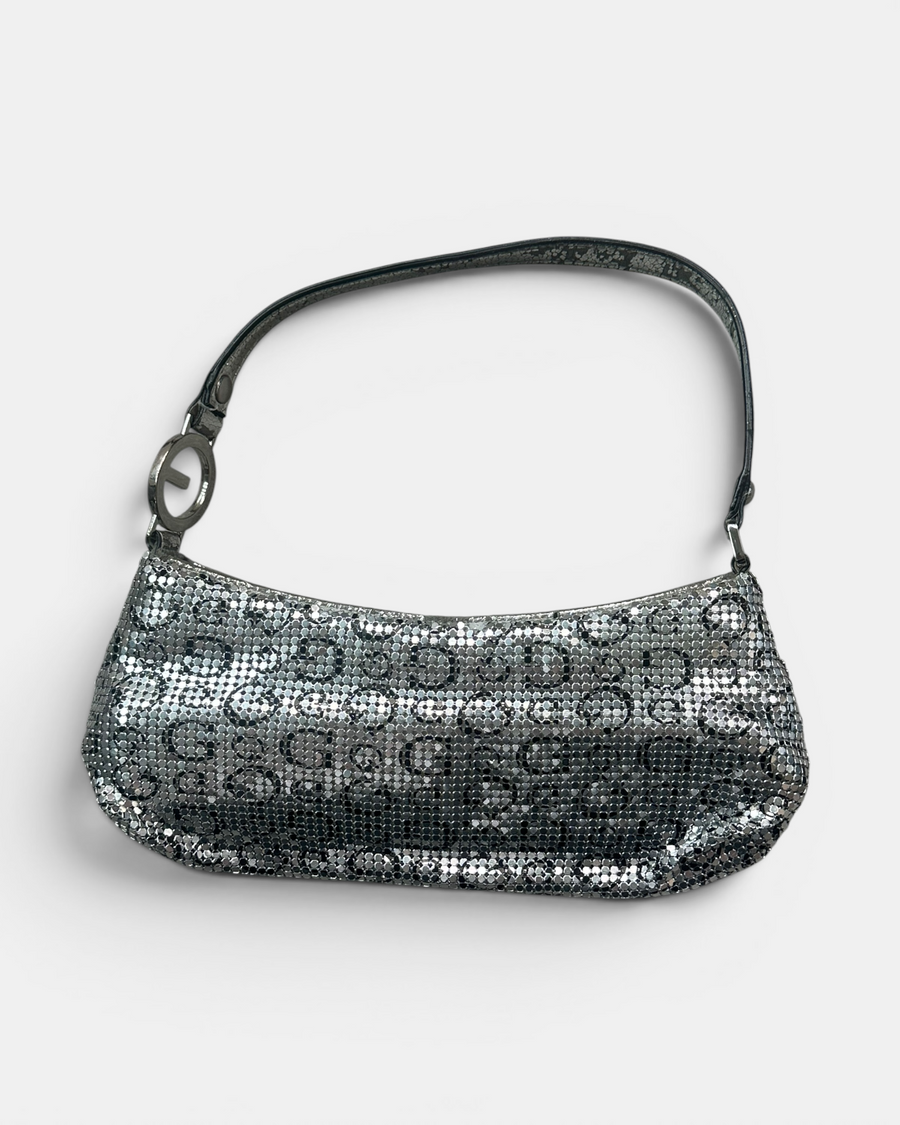 VINTAGE GUESS SILVER RARE BAG Y2K
