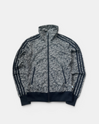 BLACK/WHITE VINTAGE ADIDAS RETRO FIREBIRD FLOWERS RARE TRACKJACKET (W)