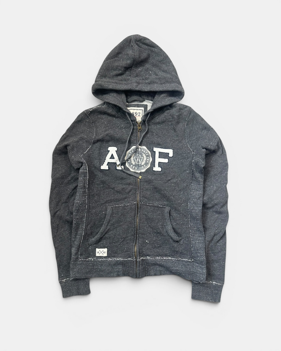 VINTAGE ABERCROMBIE & FITCH STICHED ZIP HOODIE (W)