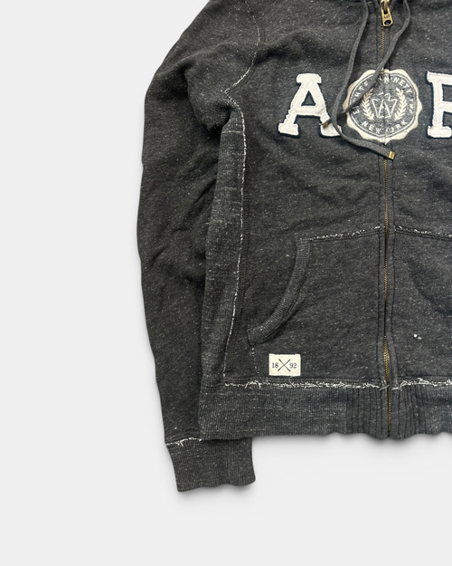 VINTAGE ABERCROMBIE & FITCH STICHED ZIP HOODIE (W)