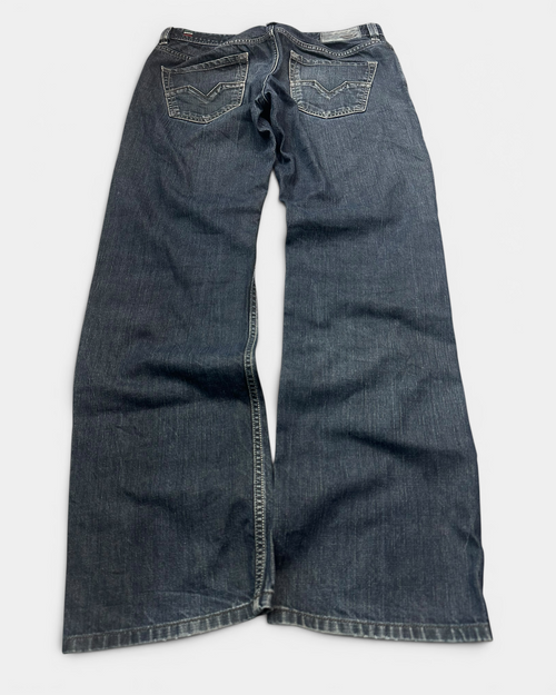NAVY VINTAGE DIESEL INDUSTRIES RAW STRAIGHT FIT DENIM JEANS