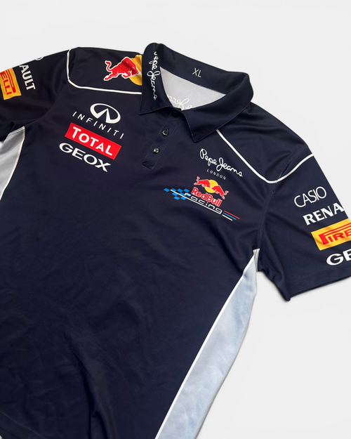 VINTAGE PEPE JEANS RARE RED BULL RACING JERSEY POLOSHIRT