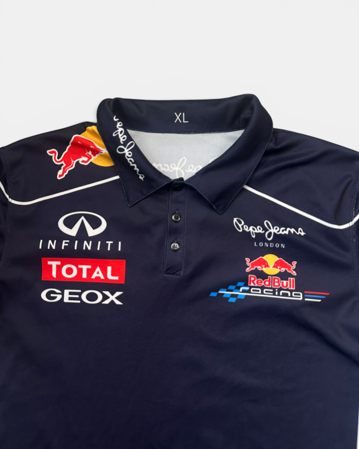 VINTAGE PEPE JEANS RARE RED BULL RACING JERSEY POLOSHIRT