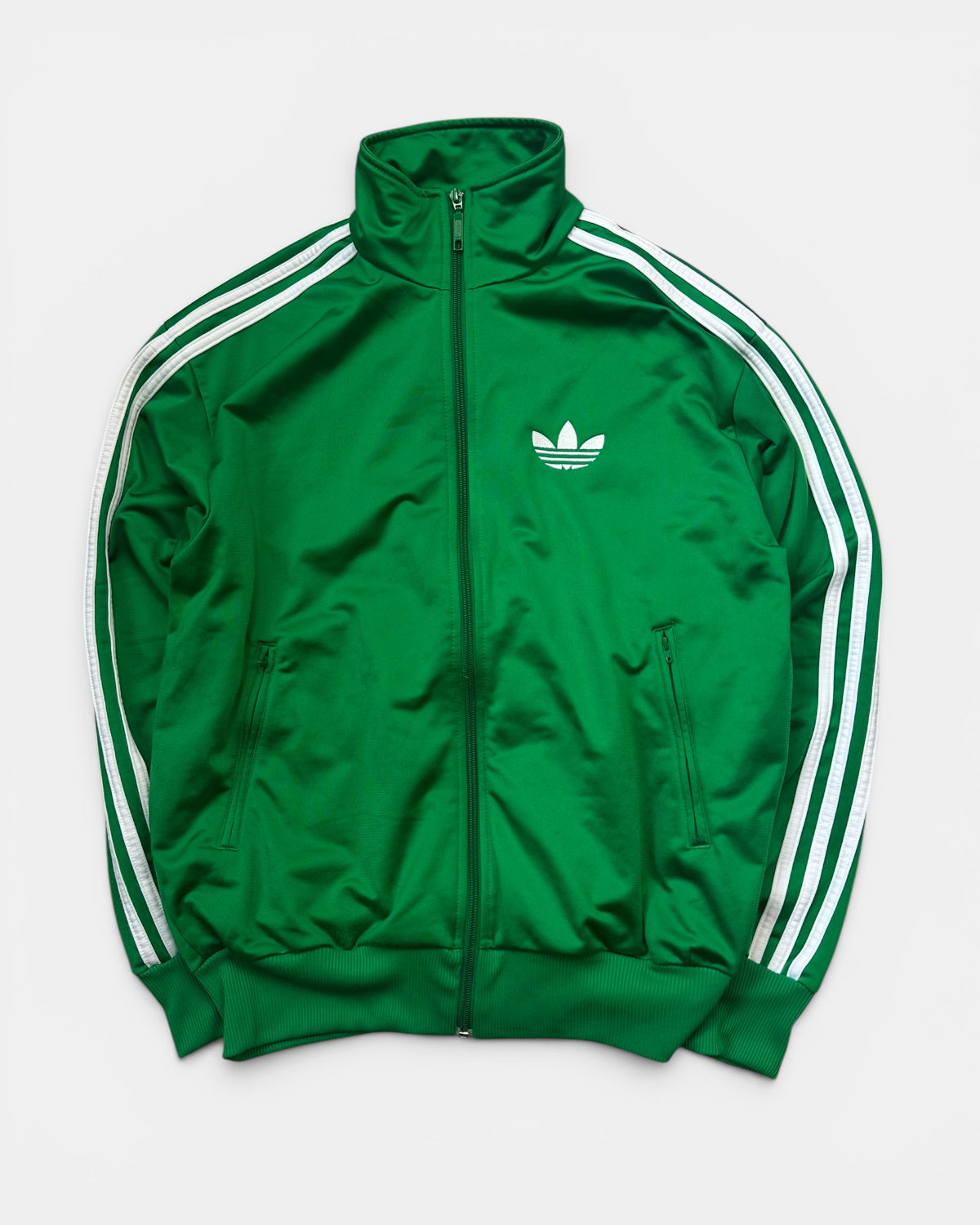 GREEN/WHITE VINTAGE ADIDAS RETRO FIREBIRD 2000S TRACKJACKET