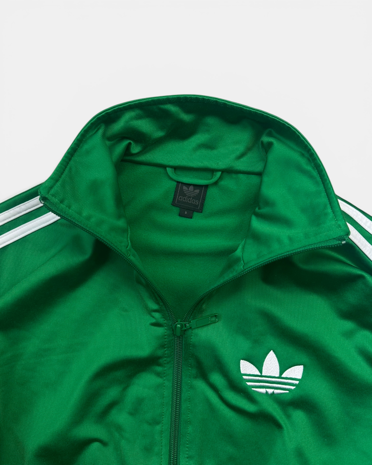 GREEN/WHITE VINTAGE ADIDAS RETRO FIREBIRD 2000S TRACKJACKET