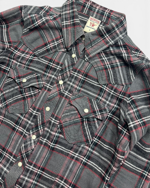 GREY VINTAGE TRUE RELIGION FLANNEL (W)