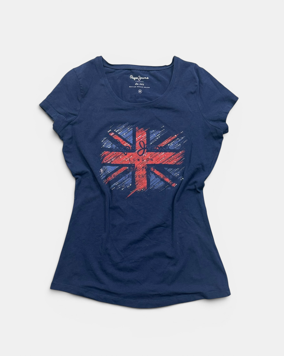 NAVY VINTAGE PEPE JEANS UK RARE TOP (W)