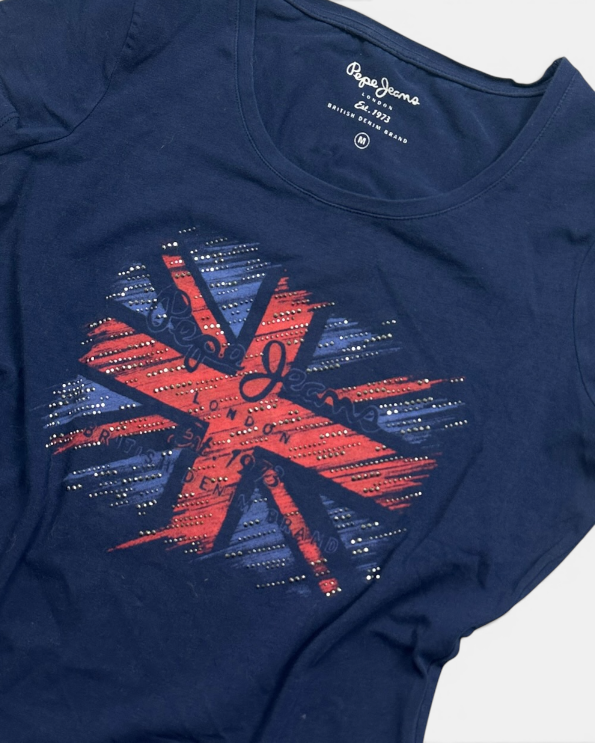 NAVY VINTAGE PEPE JEANS UK RARE TOP (W)
