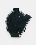 BLACK/WHITE VINTAGE ADIDAS RETRO FIREBIRD TRACKSUIT BOOCTCUT FLARED (W)