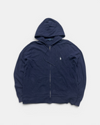 NAVY POLO RALPH LAUREN PONY ZIP HOODIE (W)